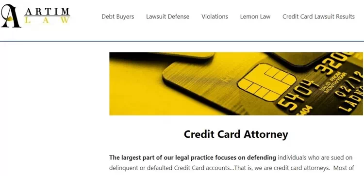 Artim Law Credit Card Debt Attorney